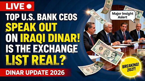 🔥 Top U.S. Bank CEOs Speak Out on Iraqi Dinar! “Is the Exchange List Real” 💱 💥 IQD News 2026