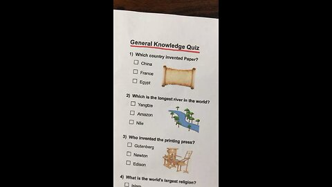 General Knowledge Quiz-Can you get 7-7