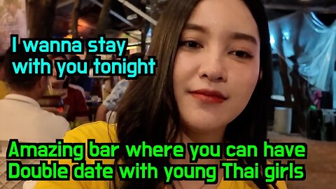 Thai girls will ask you for ride at this local bar in rural Thailand