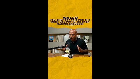 @wallo267 You only get paid for the work you put in, so stop making excuses!