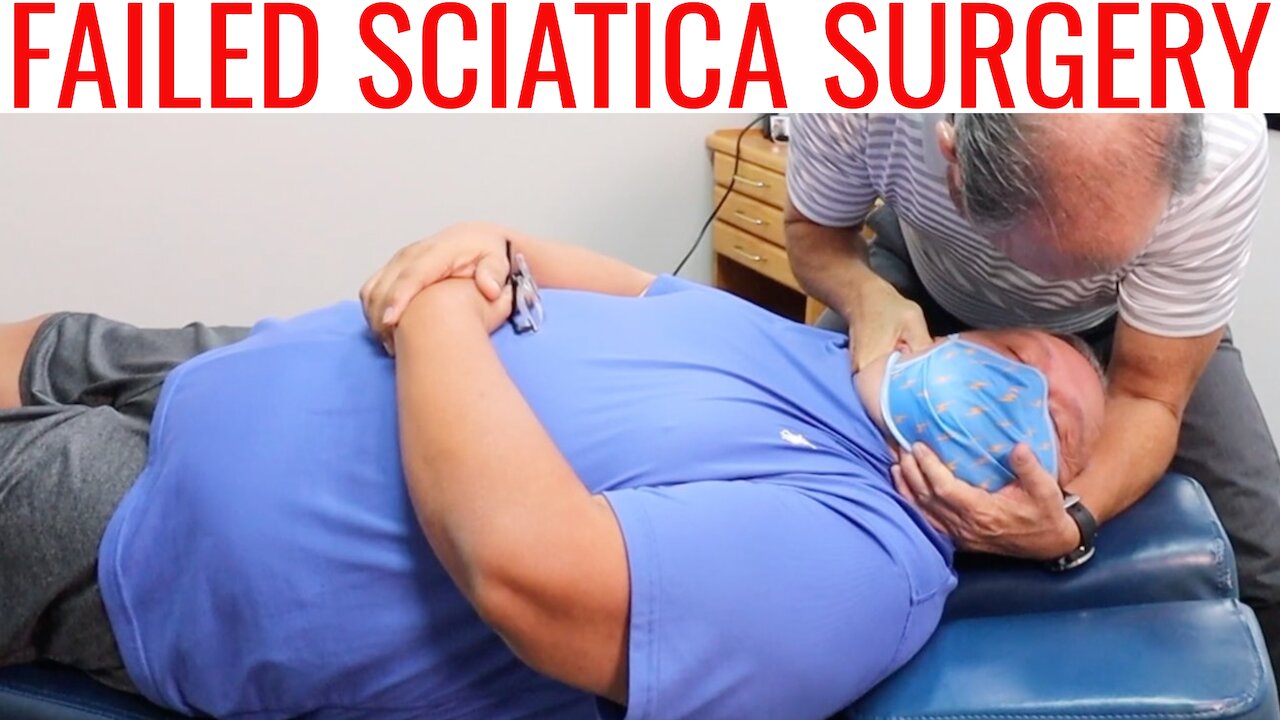 Failed Sciatica Surgery & Can Not Walk treated by Chiropractor 1/3