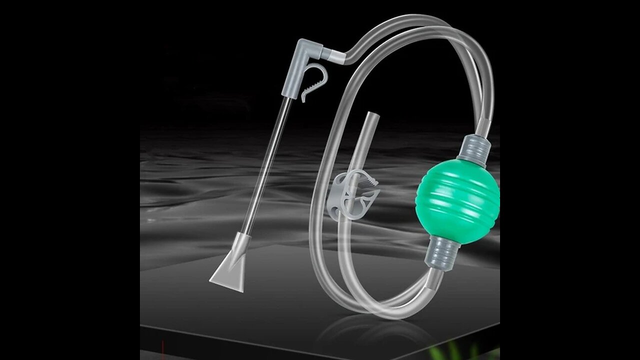 Fish Tank Cleaner with Long Hose & Glass Scraper, Suitable for Small Tanks