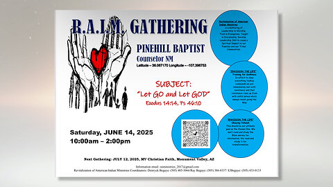 RAIM Gathering at Pine Hill Baptist Church Counselor, New Mexico - Live June 14, 2025