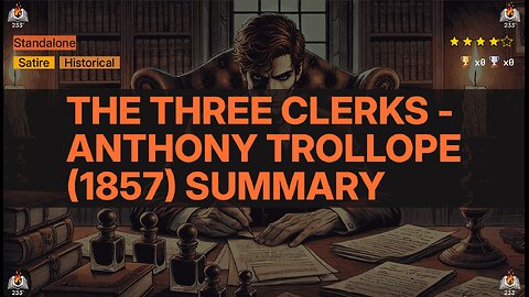 The Three Clerks - Anthony Trollope (1857) Summary - 3.83 ⭐️