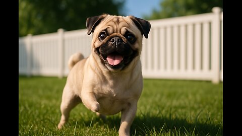 Marley the 3-Legged Pug's Joyful Yard Zoomies 🐾 | Cutest Pup Ever!
