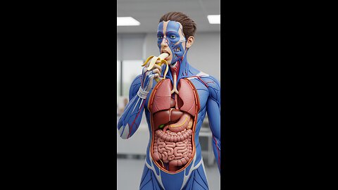 What Happens When a Woman Eats a Banana | 3D Female Digestive System Animation #3d #humanbody