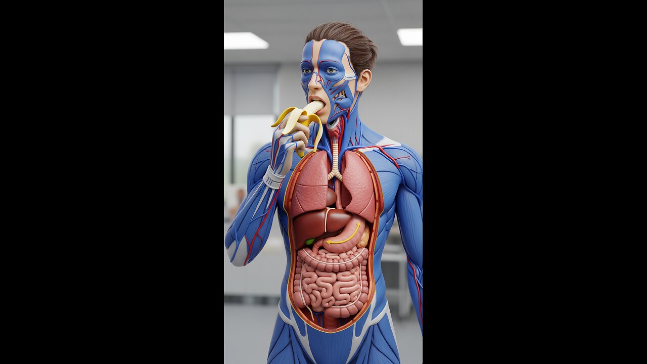 What Happens When a Woman Eats a Banana | 3D Female Digestive System Animation #3d #humanbody