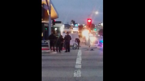 Motorcycle crash investigation in Manhattan Beach, possibly fatal. Pt. 1