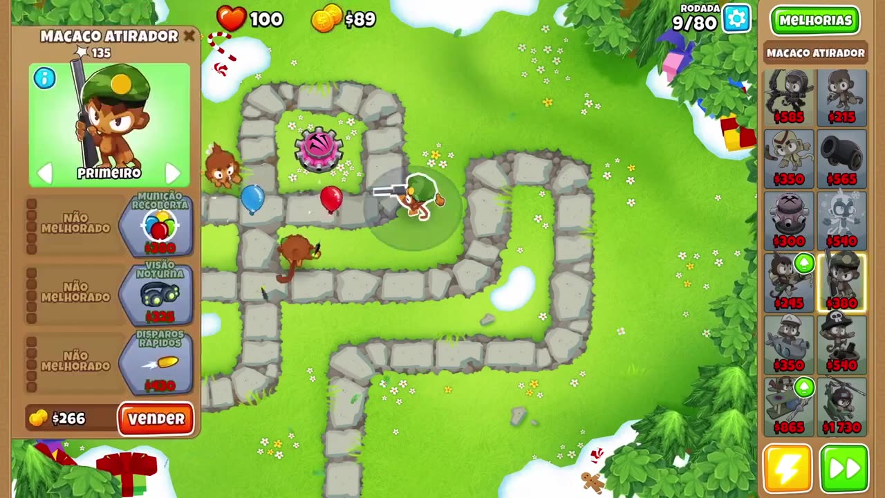 Bloons TD 6 Ape Field Hard Round 9