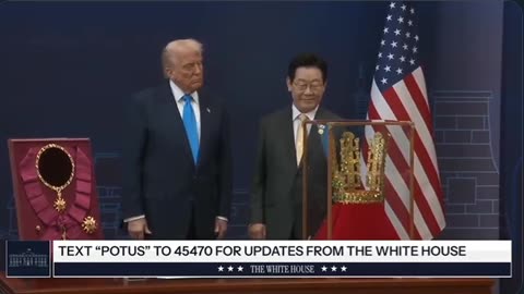 Trump Receives Gold Crown from South Korea