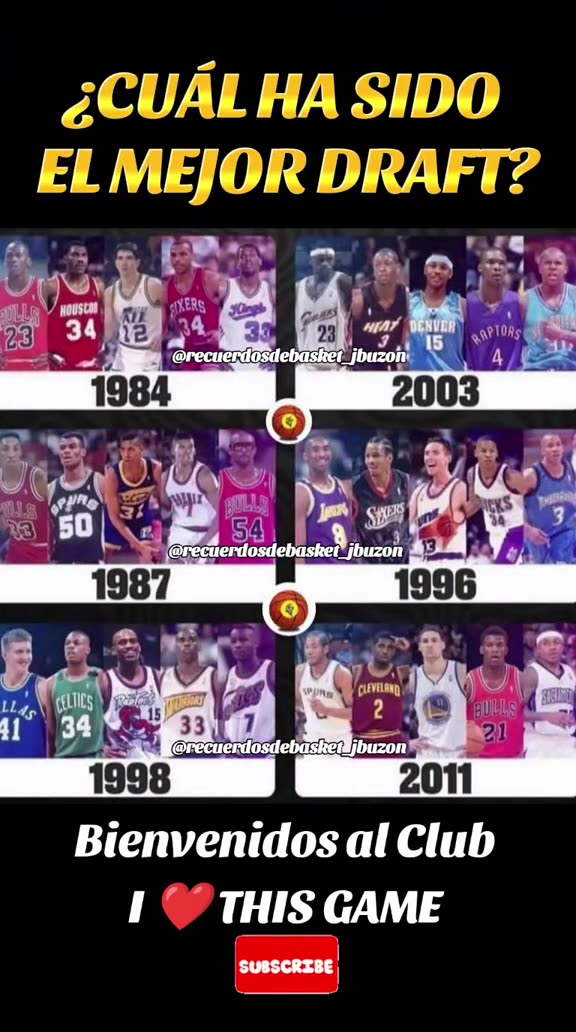 ¿Cuál ha sido el mejor DRAFT de la historia de la NBA?