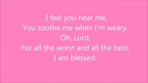 Rachel Lampa - Blessed - Lyrics