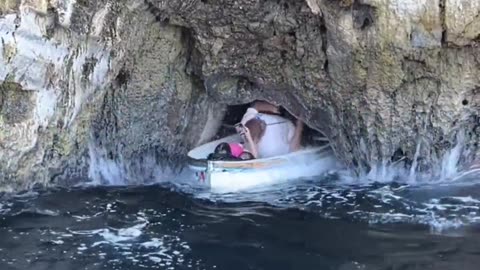 POV: Next stop on the trip-Italy's Blue Grotto.
