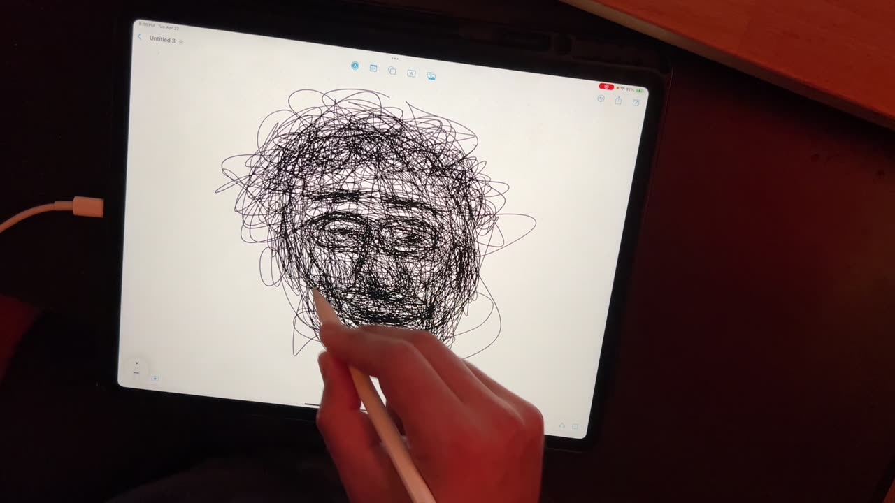Build Up Scribble Drawing on the iPad Air