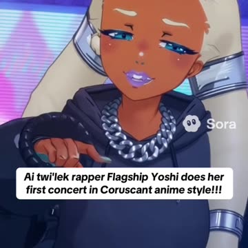 twi'lek rapper Flagship Yoshi performs her first concert anime style!!!