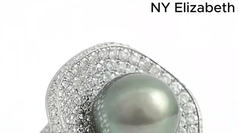 GRAY PEARL PAVE DIAMOND RING – Bold Elegance