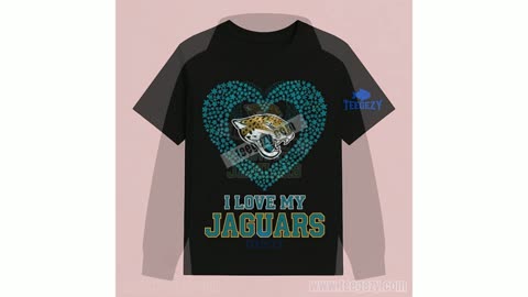 I Love My Jacksonville Jaguars Heart Color Shirt