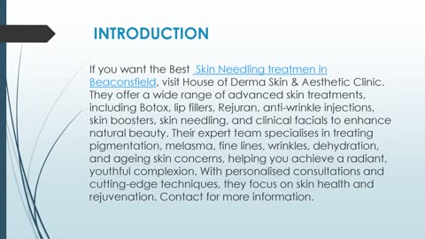 Best Skin Needling treatment in Beaconsfield