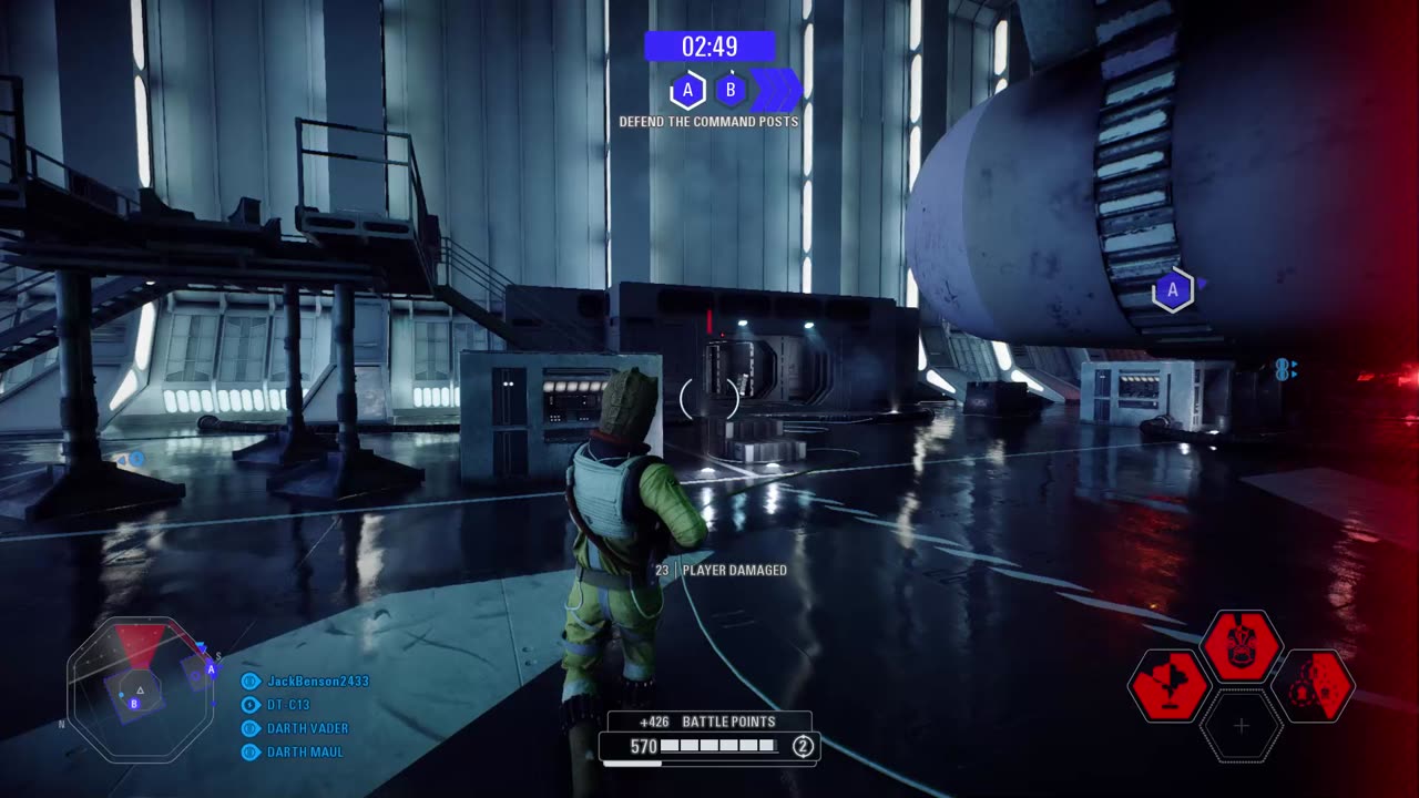 SWBF2 2017: Instant Action Mission (Defend) Death Star II Galactic Empire Gameplay