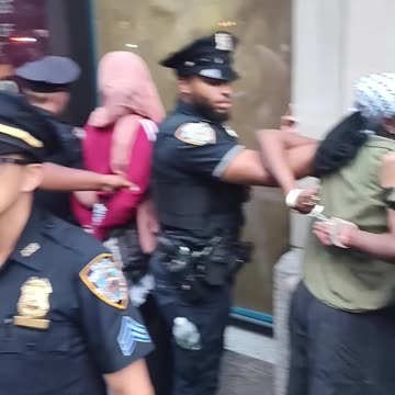NYPD officers arrest peaceful ANTI-GENOCIDE women.