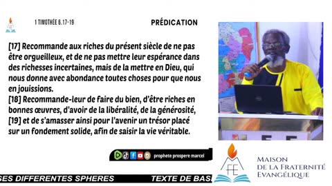 CULTE DU 31/08/2025 THEME : COMPRENDRE LE CONCEPT DE RICHESSE ET SES DIFFERENTES SPHERES