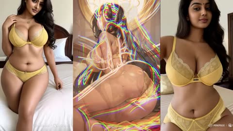 NSFW Gold bra and Panties Anime