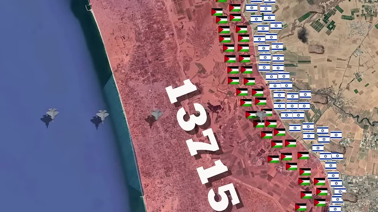 Israeli - Hamas War Animated Map 2023