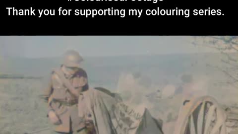 British Seize Enemy Artillery on the Front #ColourisedHistory