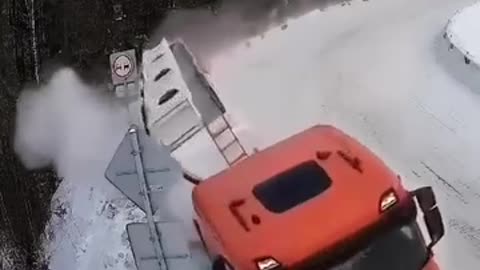 Truck Falls Off Flyover | Shocking CCTV Footage