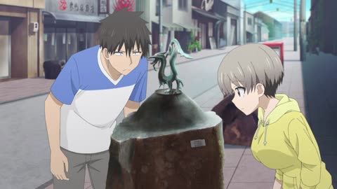 Uzaki-chan Wants to Hang Out! - yokai statues
