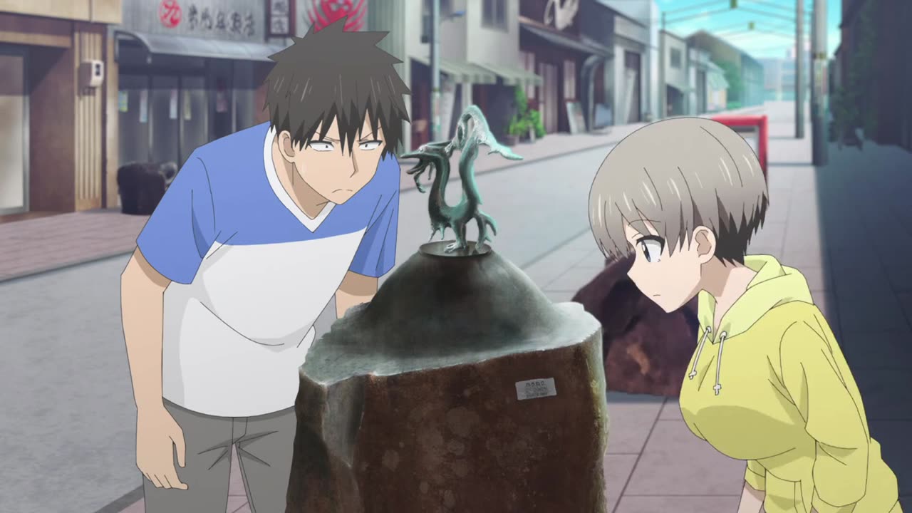 Uzaki-chan Wants to Hang Out! - yokai statues