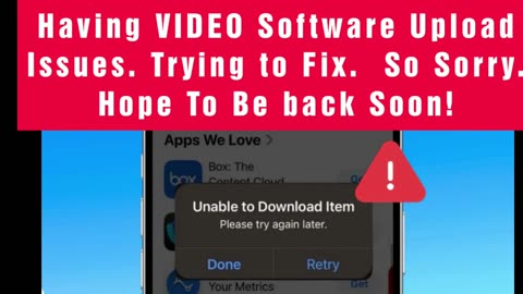 Attention Followers: WE ARE CURRENTLY UNABLE TO UPLOAD VIDEOS !