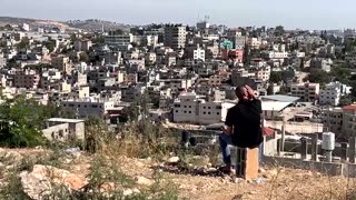 Palestinian girl watches as home is demolished by Israeli troops