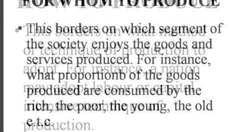 What are we learning today?, Basic Economic problems of the society in Economics