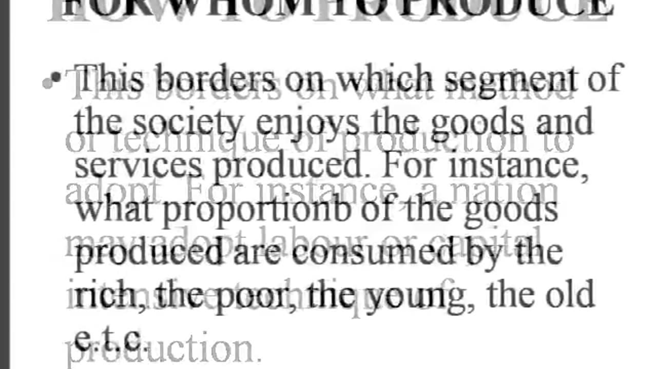What are we learning today?, Basic Economic problems of the society in Economics