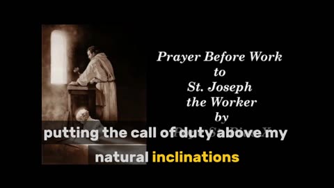 Prayer before Work to Saint Joseph the Worker