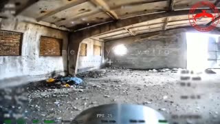 Drone Operator Found an Enemy Pickup and Two Soldiers Hiding Inside a Hangar