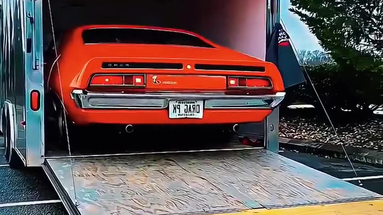 Catch the Thrill: Muscle Car Unload! Enclosed Car Shipping in Action