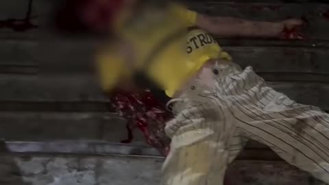 A Palestinian child was brutally killed in the Israeli bombing of a residential building (Graphic)