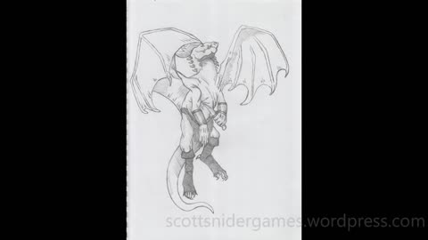 Dragon-Man Pencil Sketch Video #1 (04-13-2025)