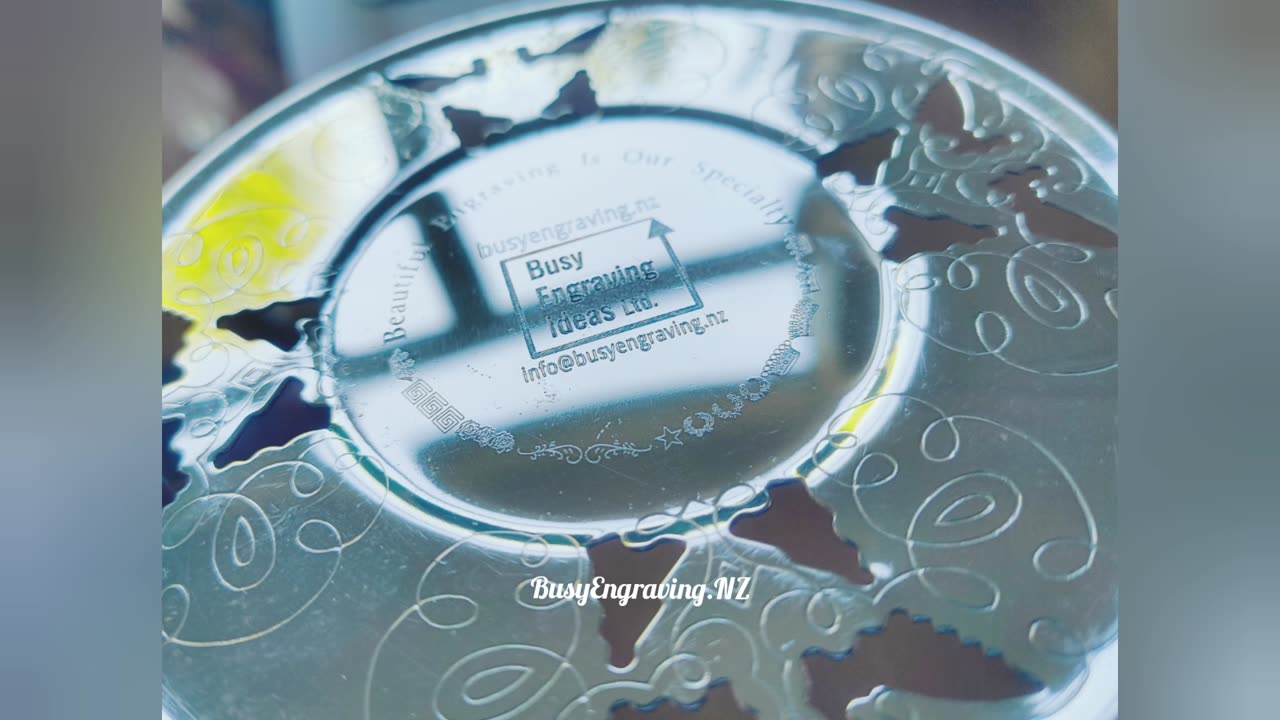 Diamond Drag on silverware plate