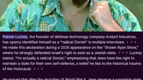Palmer Luckey = Radical Zionist