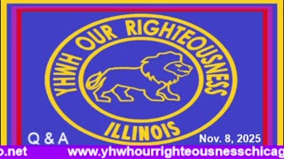 Sabbath with YHWH OUR RIGHTEOUSNESS Chicago [Saturday, November 8, 2025] 10:00 a.m. Central/11:00 a.m. Eastern (Jews and Amalekites are Edomites, descendants of Esau. Jews are not Yisraelites)