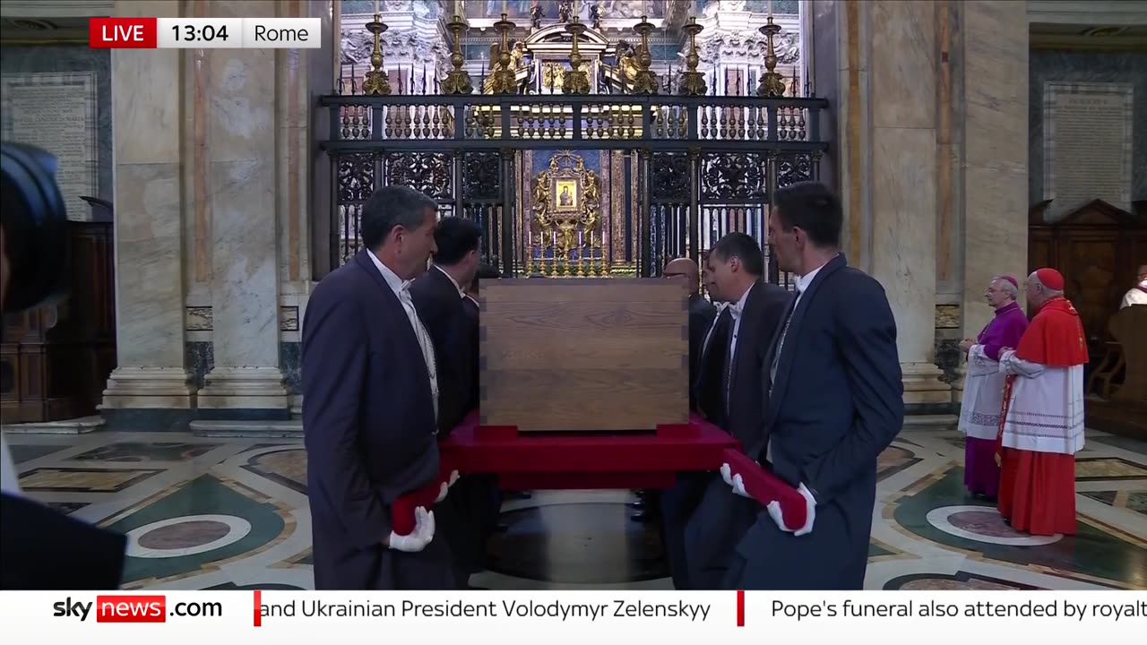 Last moments as pope carried to final resting place