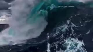 Incredible: giant waves in the Atlantic Ocean #ocean #waves #atlanticocean #штор