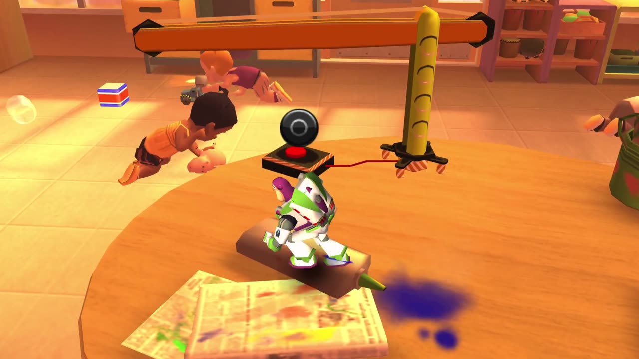 My Daughter (4) plays Toy story 3 with me | Level 5 - Trouble in the Caterpillar Room