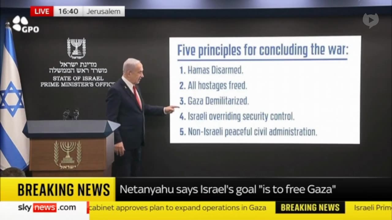NOW - Netanyahu declares Israeli ground invasion of Gaza "the best way to end the war."
