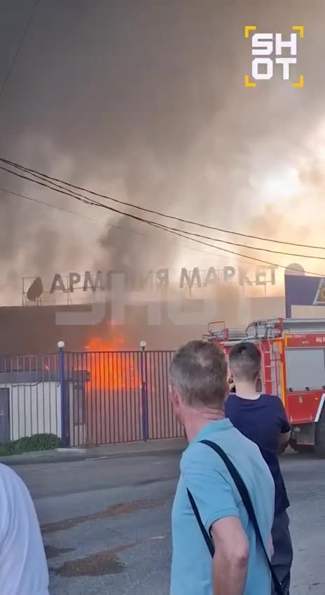 Russian Neo Nazis Set Fire to Armenian Market