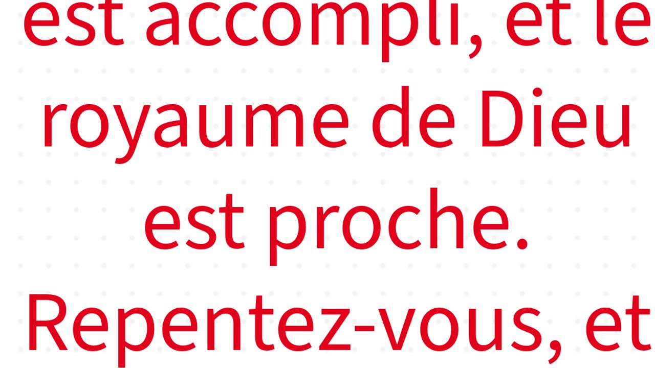 « Le temps est accompli » marc 1:15 #shorts #youtube #ytshorts #jesus #views #shortvideo #youtuber