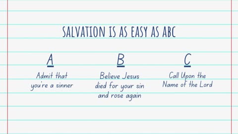 ABCs of Salvation
